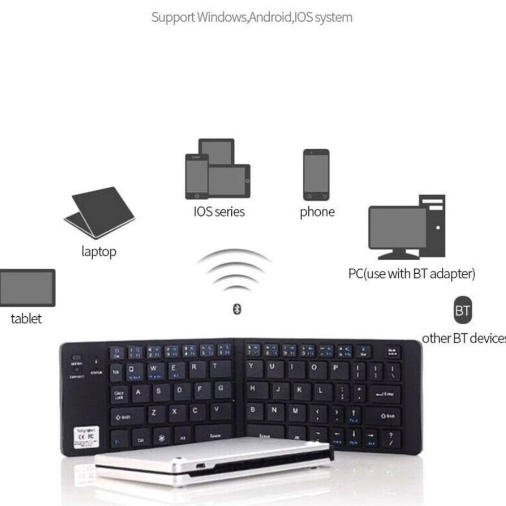 NWOT Mini Foldable Wireless Keyboard Compatible with iOS, Android and Windows - Picture 11 of 11